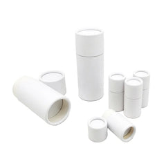 Custom 100% Recyclable Kraft Cardboard Paper Tube Strong Bio-Degradable for Lip Balm Available White Black Cosmetics