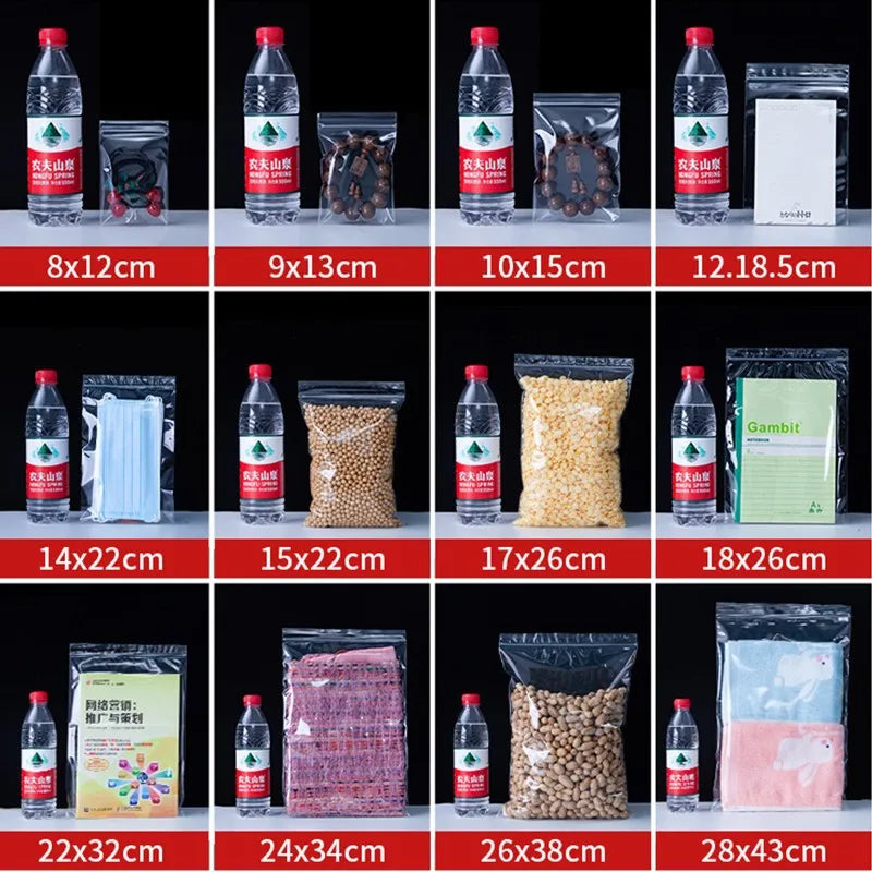 Custom Wholesale Printed Cheap LDPE/HDPE Jewelry Packaging pp Plastic Transparent Zipper Zip Lock Bag