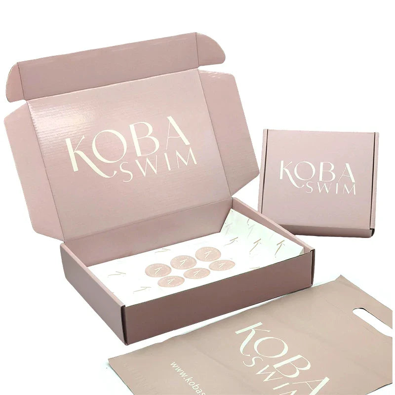 Customized Pink Eyelashes Skincare Cosmetic Jewelry Products Paper Mailer Shipping Packaging Corrugated Boxes with Your Own logo