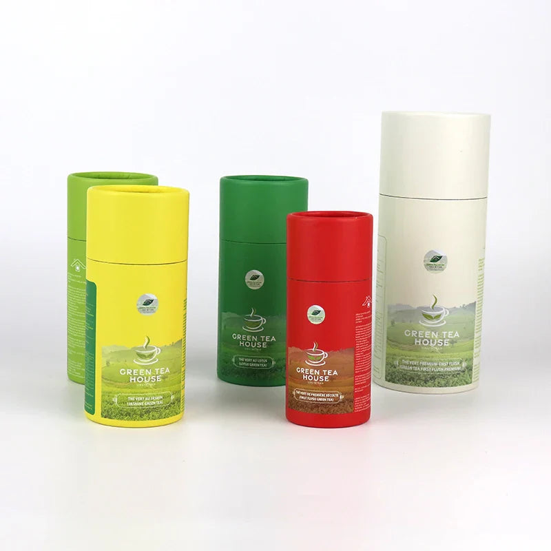 Food Grade Cosmetic Perfume Deodorant Kraft Cardboard Box Tube Candle Coffee Bean Tea Spice Powder Paper Tube Cylinder Packaging