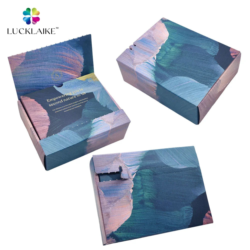 Custom Corrugated Cardboard Paper Packaging Tear Strip Printed Self Sealing Mailer Shipping Gift Box With Logo