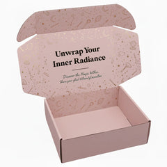 Customizable Recycled Portable Luxury Pink Cosmetic Perfume Postal Packing Paper Cardboard Packaging Boxes for Shipping