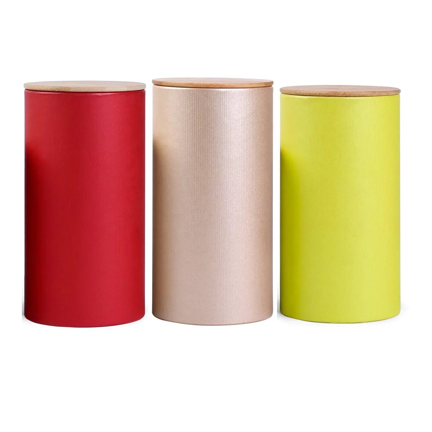 Custom Printed Cylinder Tea Tube Box Packaging Cardboard Paper Tube With Wooden Lid