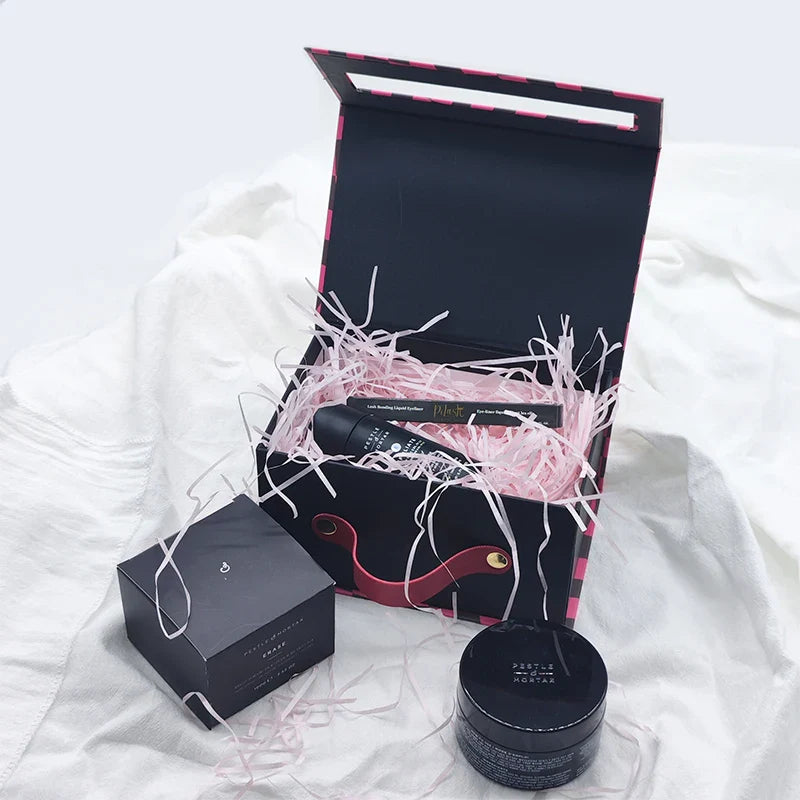 Customized logo Magnetic Hair Cardboard Packaging Boxes Braid Luxury Wig Boxes Custom logo Packaging with Satin