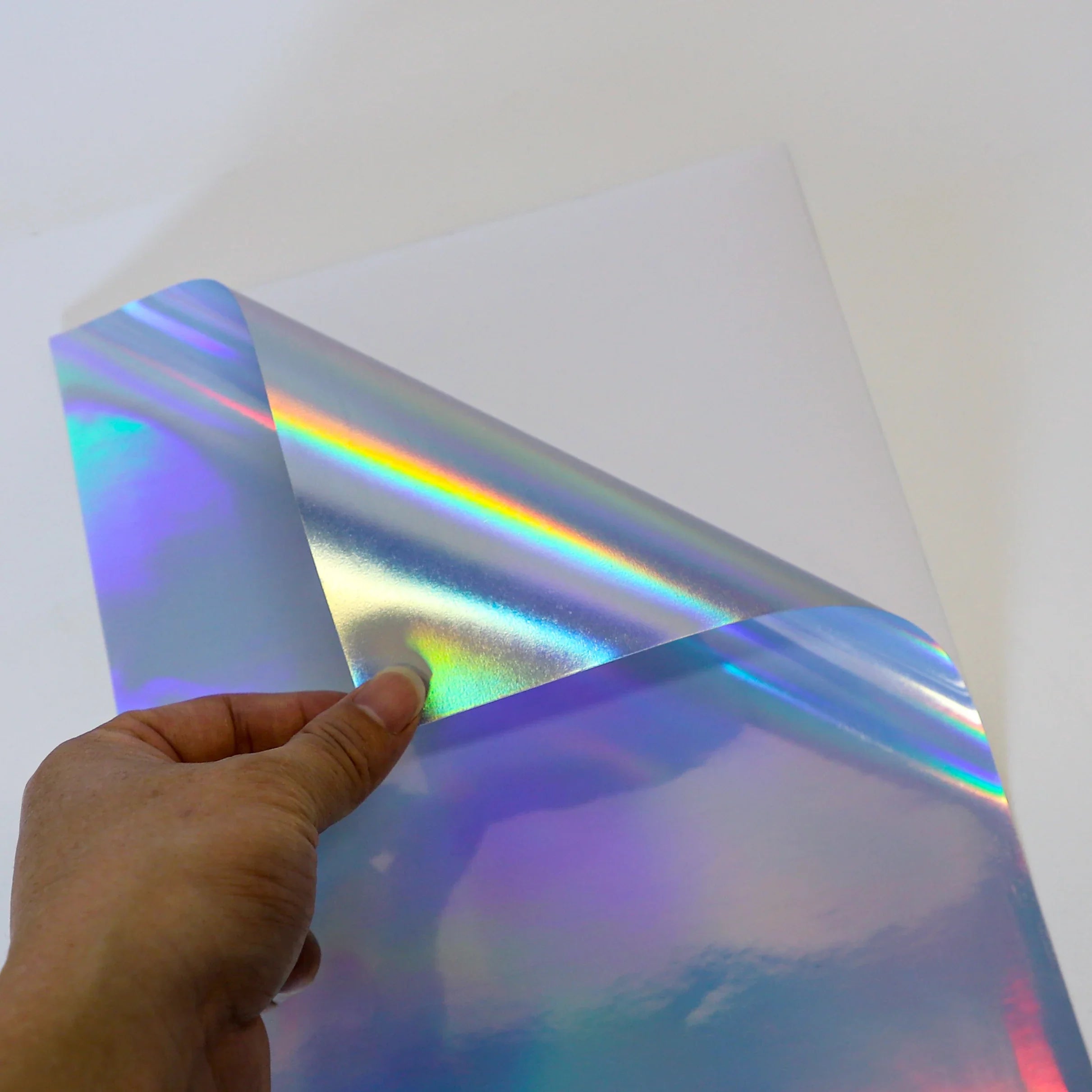 210X297mm A4 Waterproof Vinyl Sticker Paper Holographic Inkjet Printable Die Cut Self-Adhesive Water Activated for Easy Adhesion