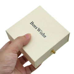 Eco-Friendly Cardboard Sustainable Necklace Ring Box Packaging White Beige Drawer Paper Gift Jewelry Package Boxes