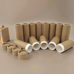 Custom Biodegradable Kraft Cosmetic Skin Care Essence Liquid Paper Tube Twist Push up Lipstick Lip Balm Cardboard Tube Packaging