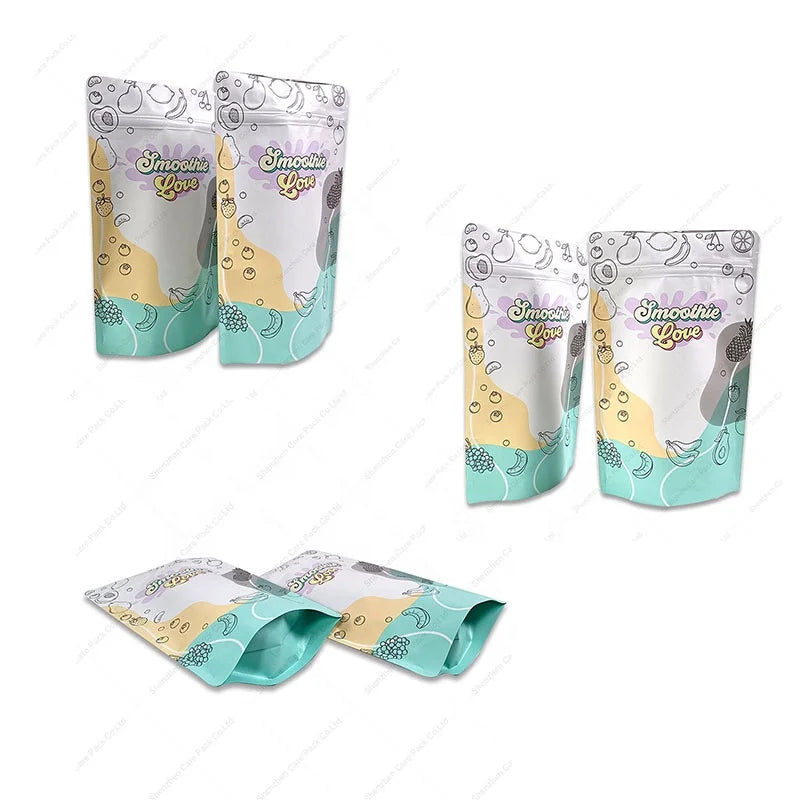 Mylar Bag Nuts Bags Stand up Pouch With Zipper Composable Foil Pouches Reusable Doypack for Snack