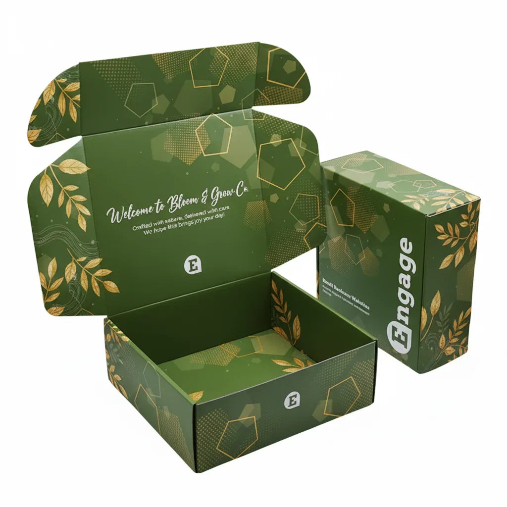 EU Custom Luxury Kraft Corrugated Mailer Subscription Cafe Bean Tea Coffee Packaging Paper Boxes for Coffee Brands