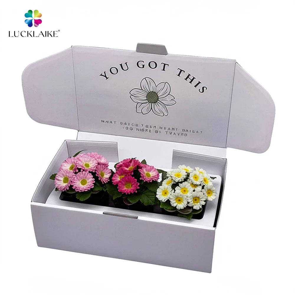 Custom Printed Carton Corrugated Cardboard Shipping Parcel Mom Gift Paper Packaging Floral Flower Boxes for Flowers Bouquets