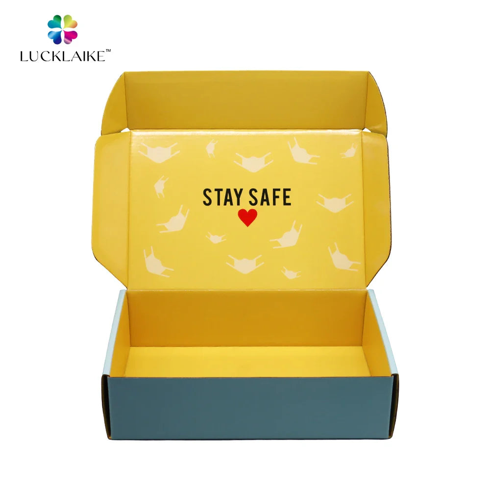 Custom Brand Printed Cajas Personalizadas Carton Cardboard Postal Favor Corrugated Shipping Packaging Box for Clothes