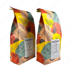 Gravure Printing Smell Proof Aluminum Coffee Pouch Flat Bottom Zipper Roasted Coffee Beans Bag with Air Valve