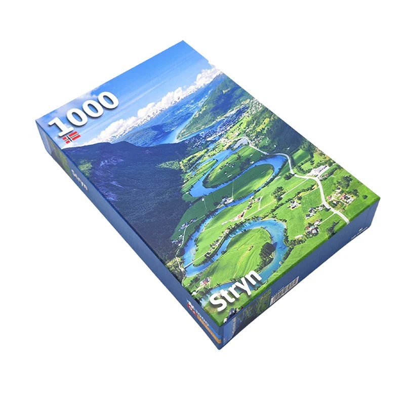 Make Your Own High Quality Puzzle Coloring Printed Paper Jigsaw Shaped Die Cut Landscapes Puzzle Pieces Production Printing Fact