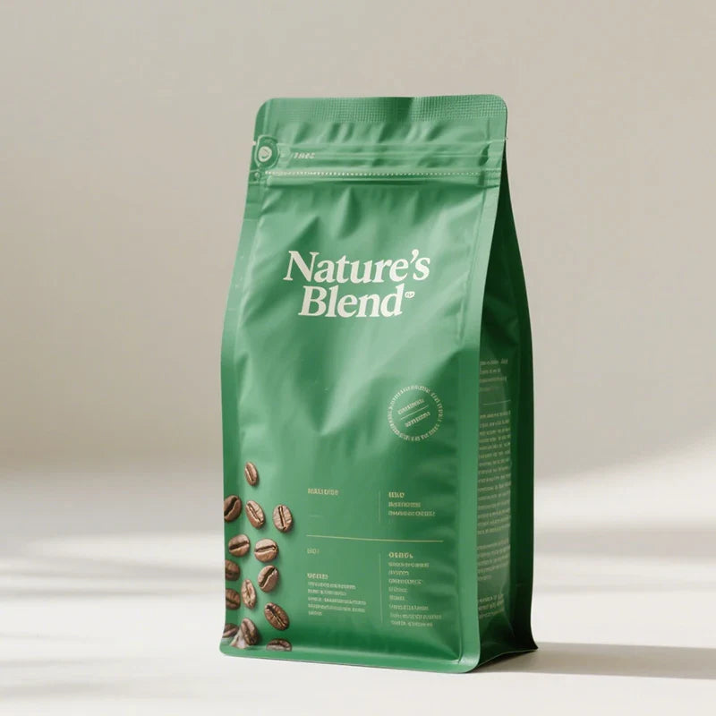 Compostable Flexible Coffee Package 200g 250g Personalized Coffee Beans Foil Top Stand Mylar Pouches