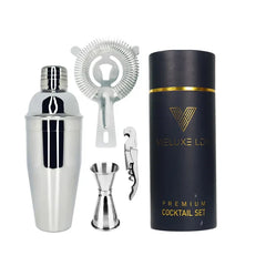 Custom Recycle Printed Glass Boston Cups Bottle Cocktail Shaker Set Paper Tube Wine Paper Tube