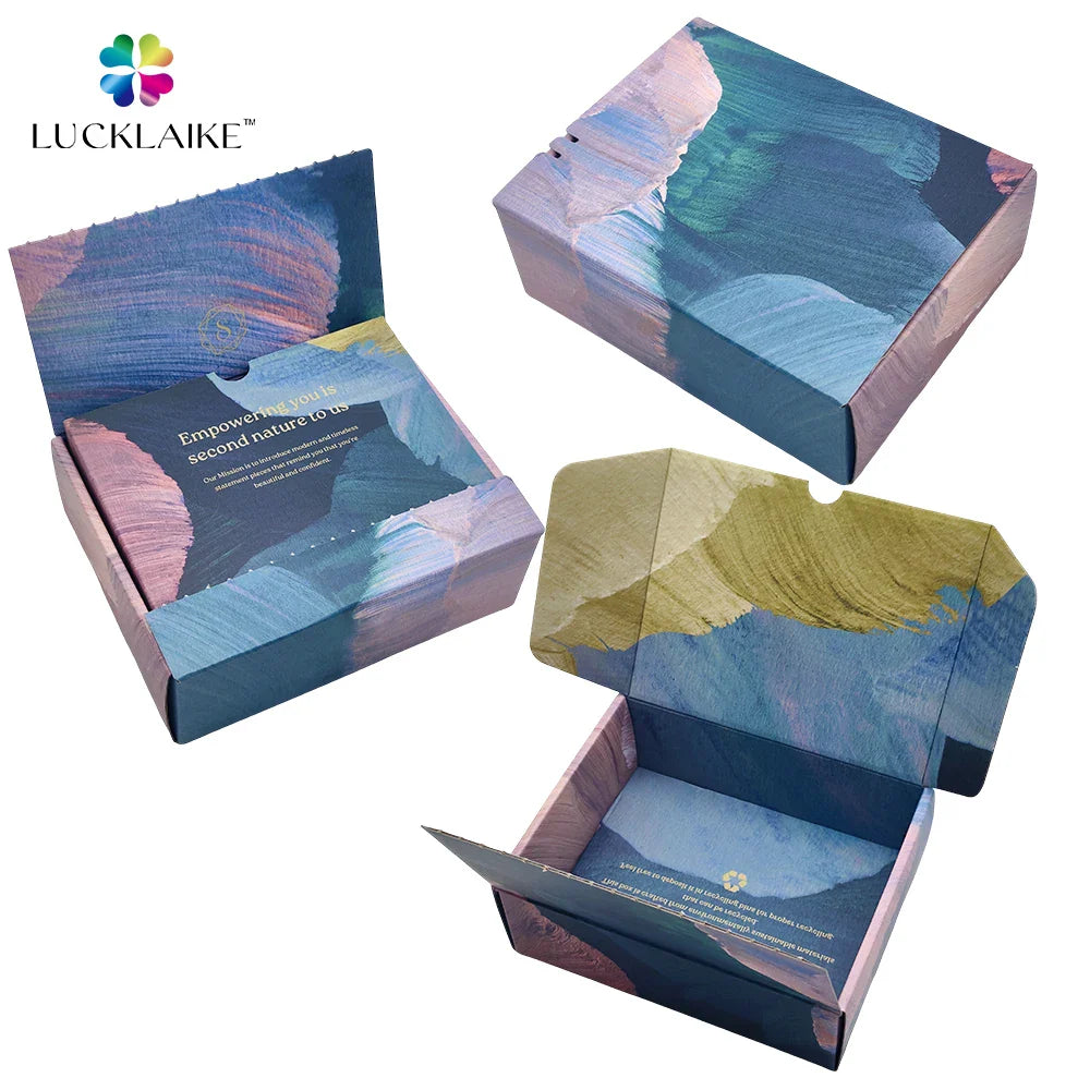 Custom High-End Corrugated Cardboard Folding Mailer Paper Boxes for Embellishing Eye Cream Cosmetic Lashes Cosmetics Gift