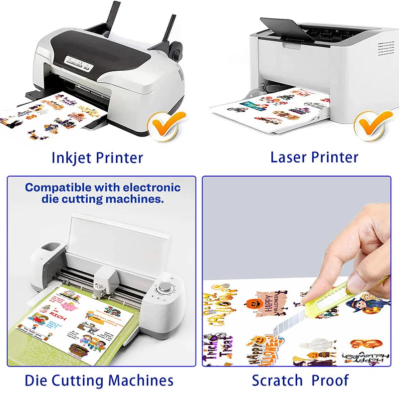 115gsm 135gsm 150gsm Waterproof Adhesive Photographic Paper Inkjet Printable A4 Glossy Photo Sticker Paper for Inkjet Printer