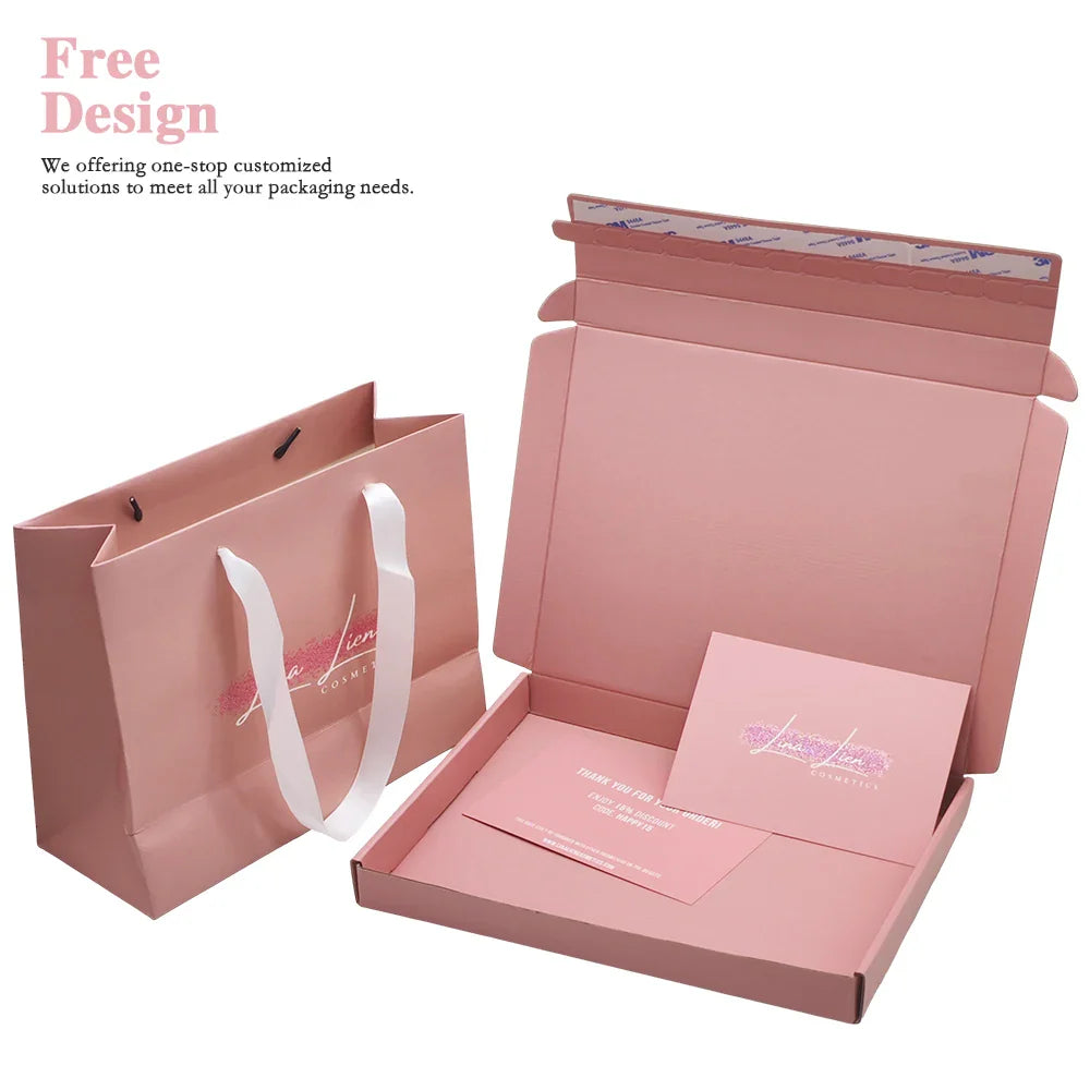 Free Design Skincare / Cosmetic Mailer Box, Eco Custom Logo Printed Corrugated Shipping Boxes Cardboard Packaging Paper Box