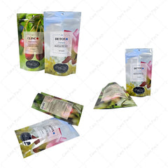 Custom Plastic Glossy Surface Food Fruit Recyclable Doypack Plastic Resealable Laminated Sealable Foil Vegetable Bags With Logo