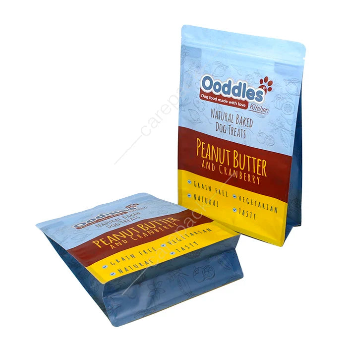 New Design Pouch Wholesale Snack Bag Recyclable Zipper Eight Side Seal Bag Pet Treat Dog Cat Food Edible Coffee Bean Waterproof