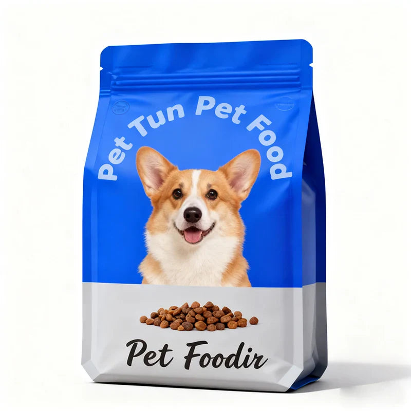 Cat Dry Food Treat Resealable Zipper Flat Bottom Dry/Pet Foil Eight Side Seal Feed Snacks Plastic Mylar Pouch