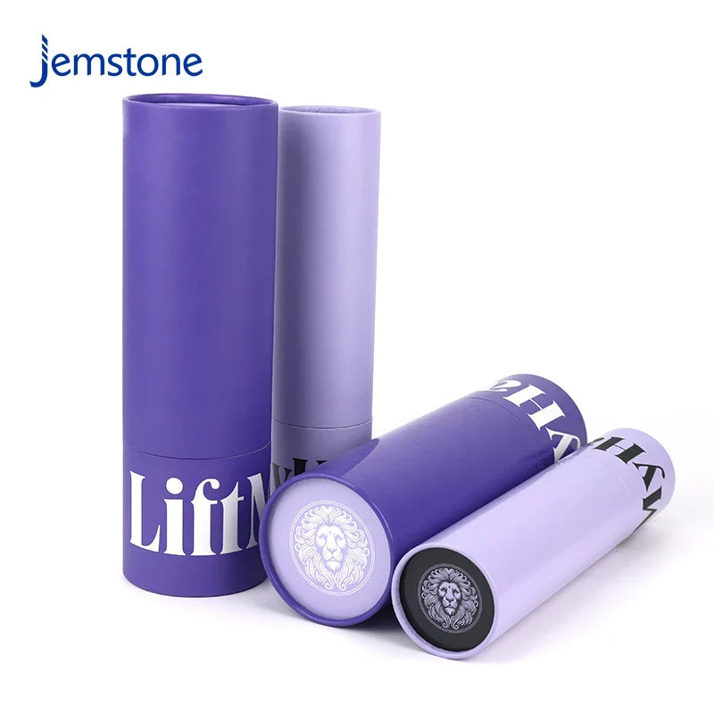 Eco-Friendly Custom Product Hair Curler Makeup Brush Luxury Round Kraft Cardboard Push up Paper Tube Cylinder Packaging