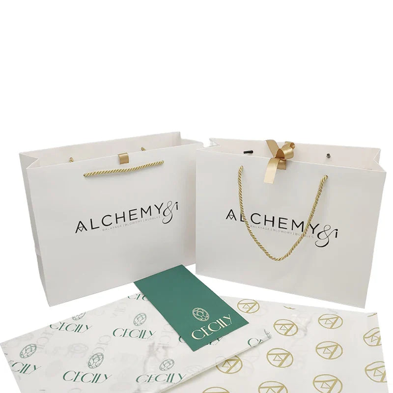 Wholesale Custom Logo Bolsas De Regalo White Black Sac Cadeau Shopping Jewelry Paper Bag With Handles Bolsa De Papel