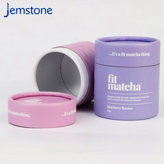 Spot-Color Printing Custom Matcha Round Box Food Grade Packaging Powder Paper Tube Tea Candy Coffee Been Paper Tube Packaging