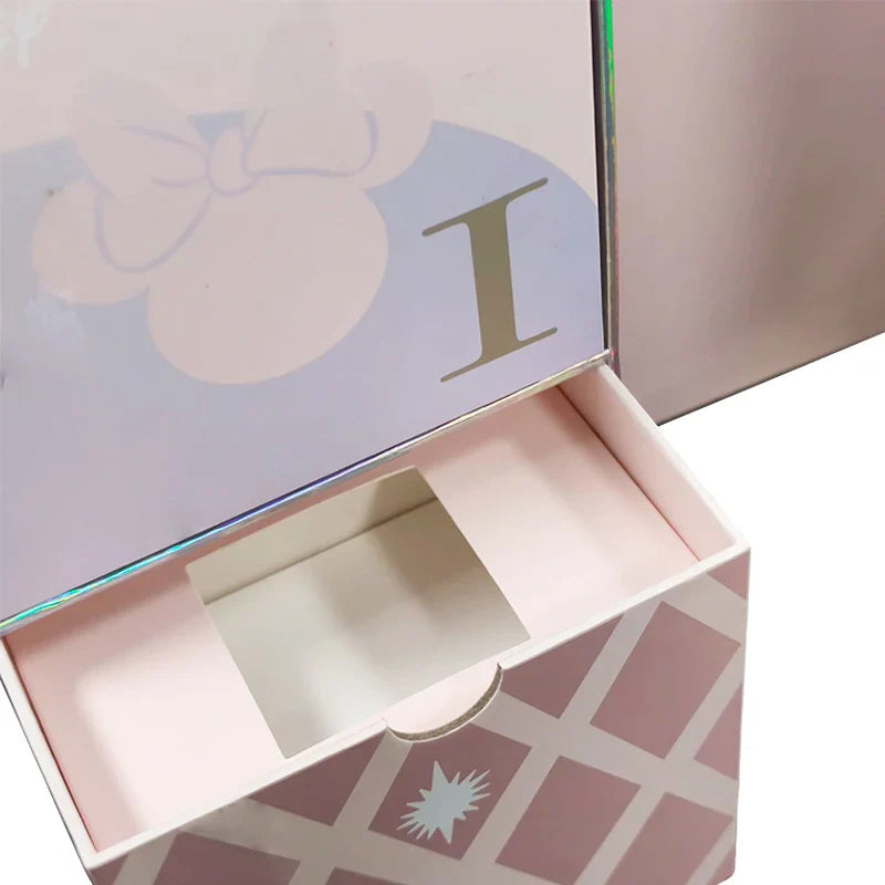 Custom 24 / 12 Days Beauty Cosmetic Storage Advent Calender Box Drawer Cardboard Christmas Gift Advent Calendar Packaging Boxes