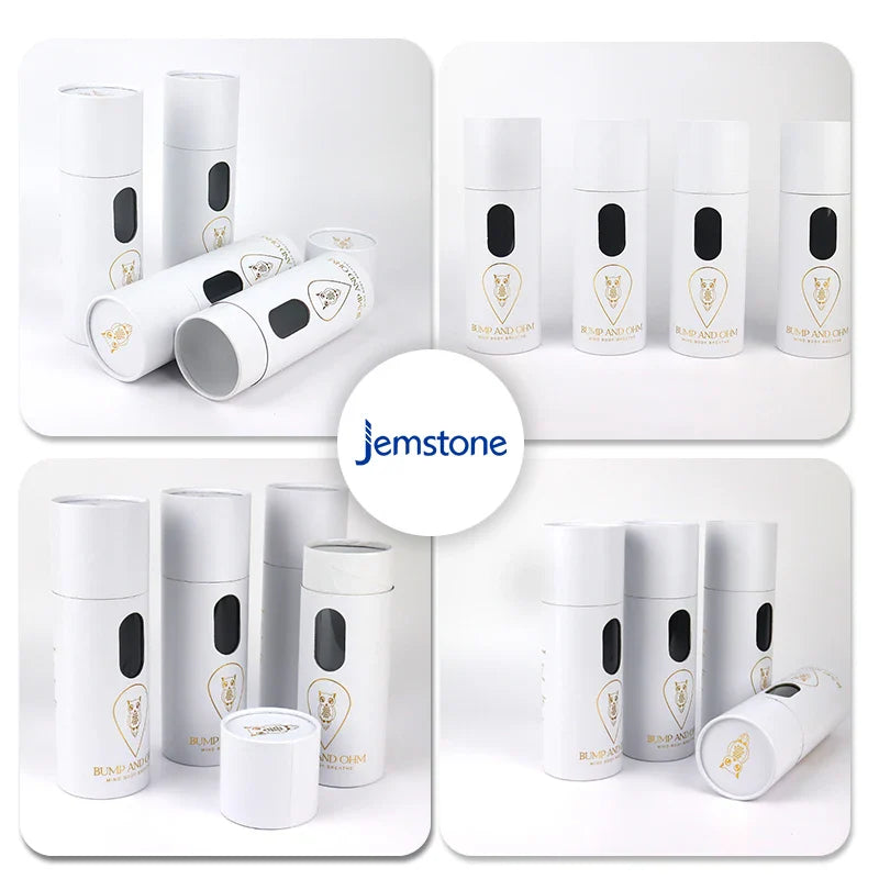 Eco-Friendly Custom Clothes Scarf Paper Tube Design Luxury Kraft Cardboard Box Cylinder Packaging with Window