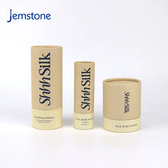 Custom Eco-Friendly Brown Luxury Kraft Cardboard Silk Scarves Cylinder Box Packaging T-shirt Paper Tube for Clothing
