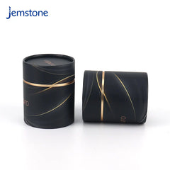 Custom Eco-Friendly Round Black Kraft Candle Cardboard Tube Box Food Tea Coffee Cylinder Packaging Cosmetic Perfume Paper Tube