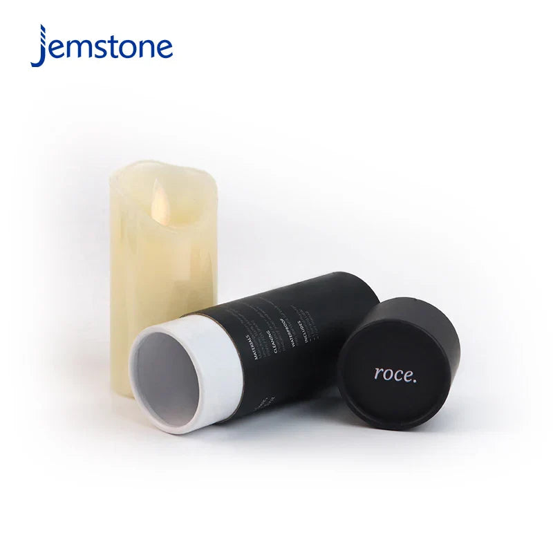 Eco-friendly Oil Dropper Bottle Deodorant Kraft Cardboard Skin Care Perfume Cylinder Tea Coffee Black Paper Tube Packaging