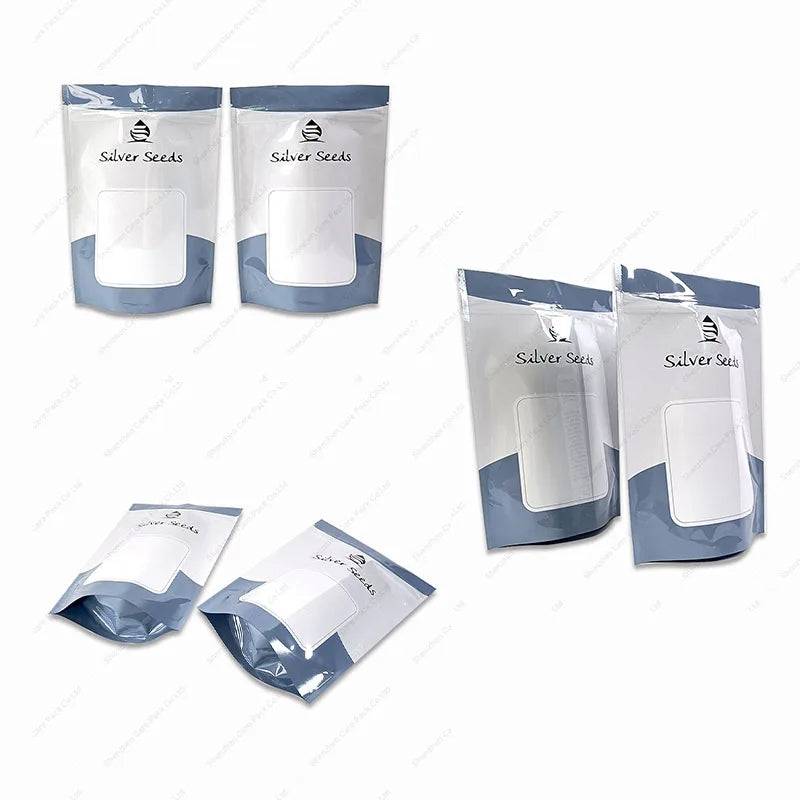 Customized Design Seeds Grain Zipper Pesticide Seeds Aluminum Foil Plant Organic Fertilizer Soil Packaging Stand up Bag