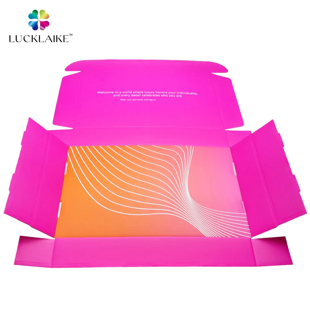 Luxury Custom Large Overcoat Garment Dress Packaging Dragon Fruit Color Delivery Shipping Gift Paper Package Boxes for Clothes