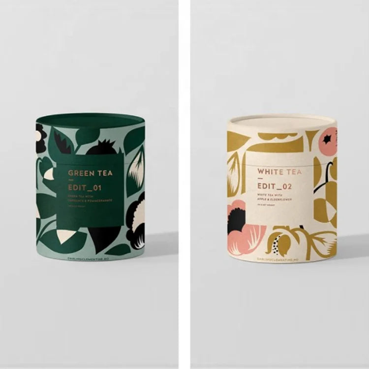 Free Sample Private Label Custom Paper Round Box Food Grade Packaging Tube Cylinder Box for Tea