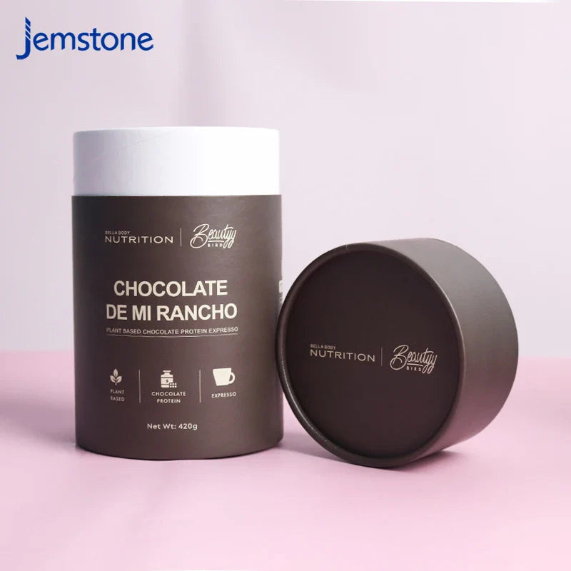 Custom logo Food Grade Eco Friendly Cardboard Cylindrical 2.5 Inch Diameter Kraft Paper Tube Cylindrical Box Packaging