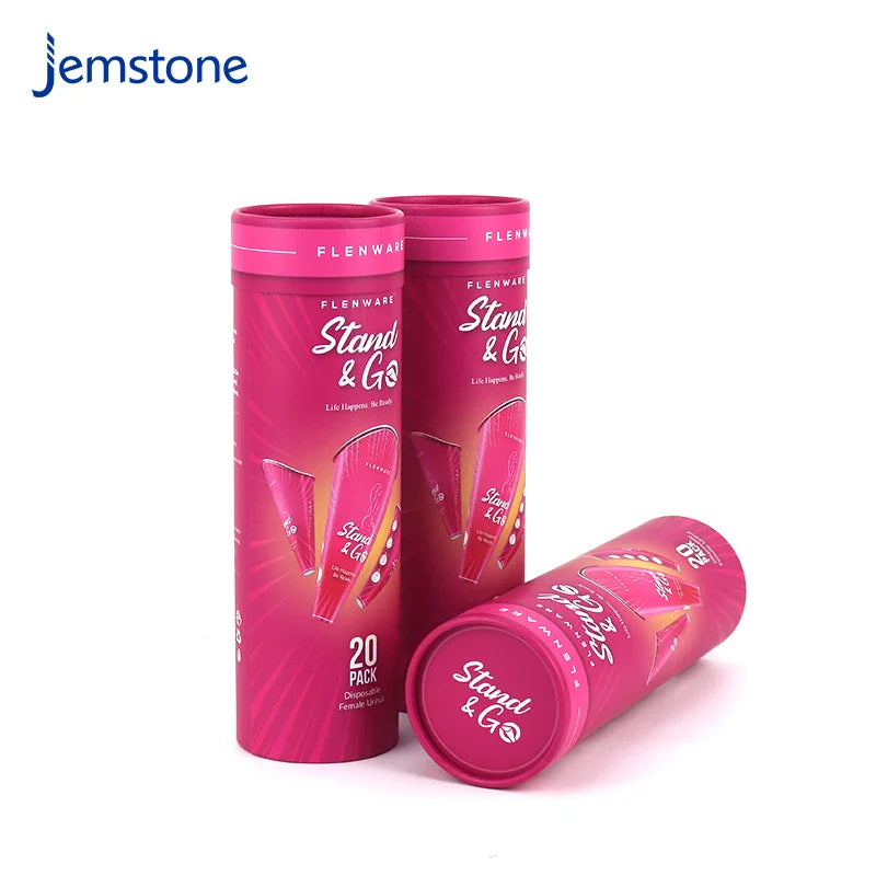Custom Eco-Friendly Kraft Disposable Female Urinal Cardboard Cylinder Box Factory-Designed Packaging Paper Tube