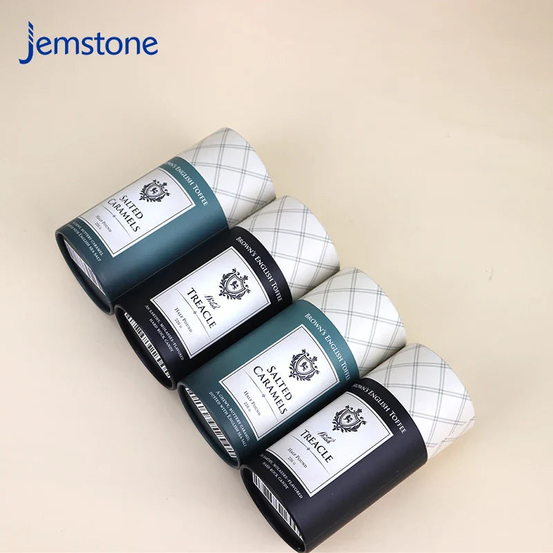 Eco Friendly Custom Print Logo Food Grade Tea Coffee Tube Spice Packaging Powder Cylinder Paper Tube Packaging