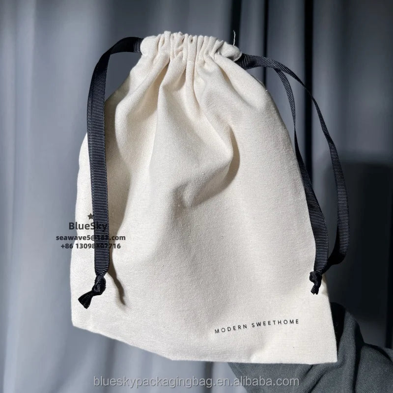 Eco Friendly Drawstring Bags Hotel Welcome Bags Corporate Gift Bags OEM Linen Cotton Bags Handmade Soap Packaging