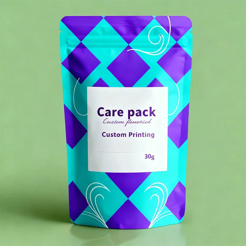 PLA PBAT Hermetic Snack Foil Plastic Durable Laminate Pouches Die Cut 3g 7g 14g Zipper Edible Mylar Pack Stand up Pouch