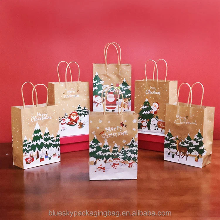 High-Quality Kraft Paper Bag - Strong Brown Paper Shopping Bag with Handle for Retail & Grocery