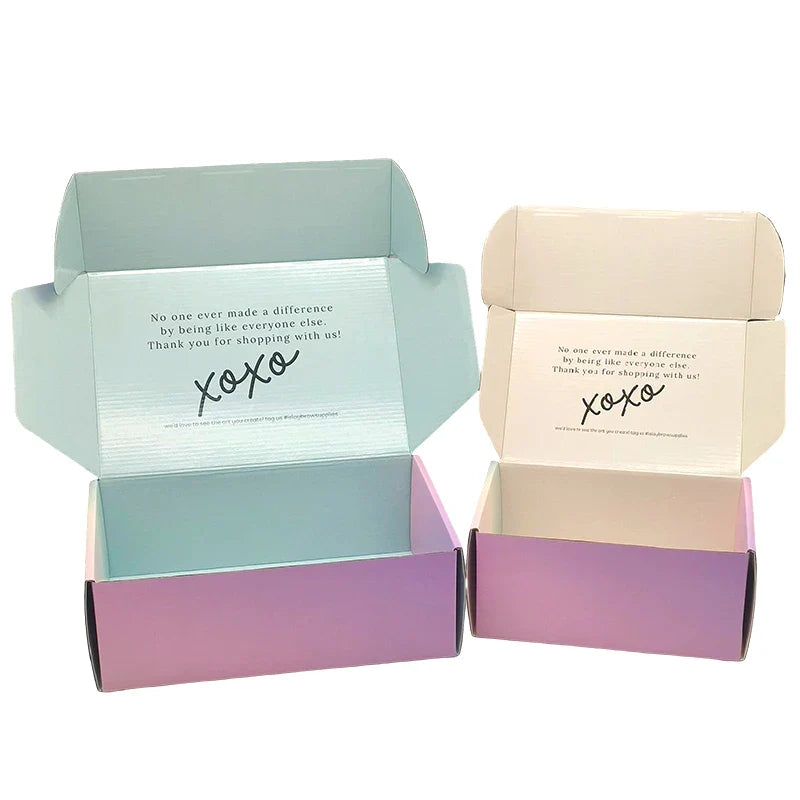 Free Samples Custom Printed Design Postal Airplane Shipping Mailing Box Folding Corrugated Cardboard Paper Packaging Mailer Box