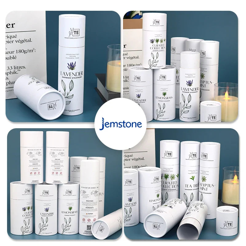 Custom Waterproof  Food White Round Product Bottles  Kraft Push up  Paper Tube Box Sealing Paper Tube Packaging