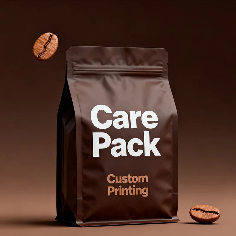 Wholesale High Barrier Coffee Beans Plastic Foil Flat-Bottomed Cafe Bean Reusable Storage Bags With Valve