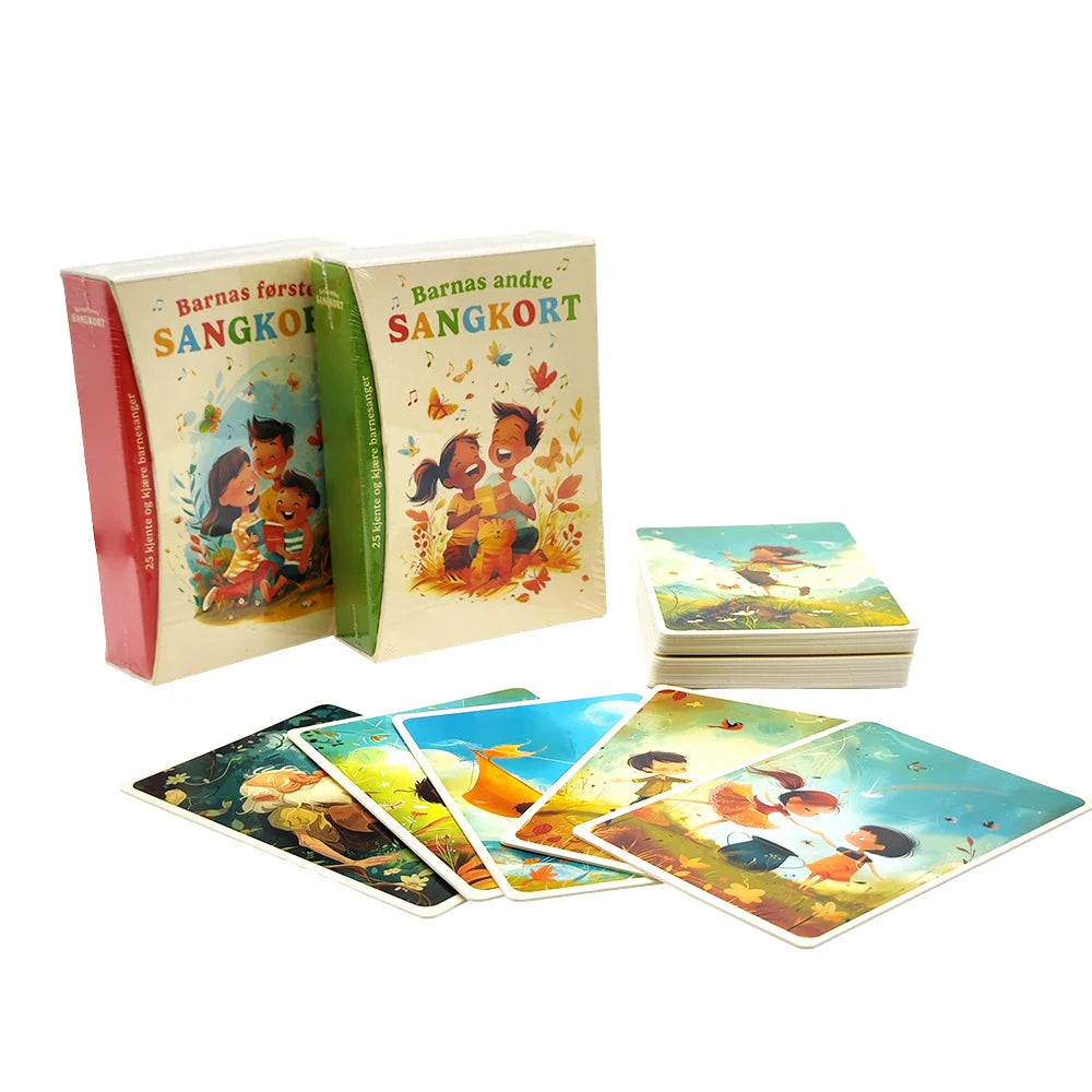 Custom Learning Playing Flashcards Toddler Education Toy Children's First Song Talking Flash Cards for Kids Educational