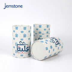 Eco-Friendly Custom logo Food Grade White Kraft Cardboard Tea Coffee Cylinder Box Packaging Cosmetic Perfume Paper Tube