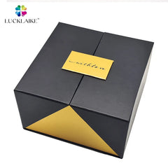 Custom High End Gift Custom Printed Logo Double Door Magnetic Flap Closure Rigid Cardboard Packaging Boxes Design