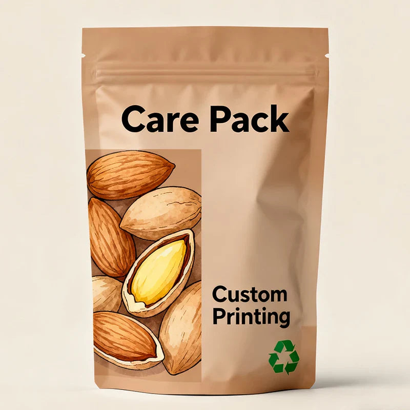 Customized Compostable Doypack Plastic Sealable Dried Fruit Nuts Seeds Packaging Pouch for Food Packing