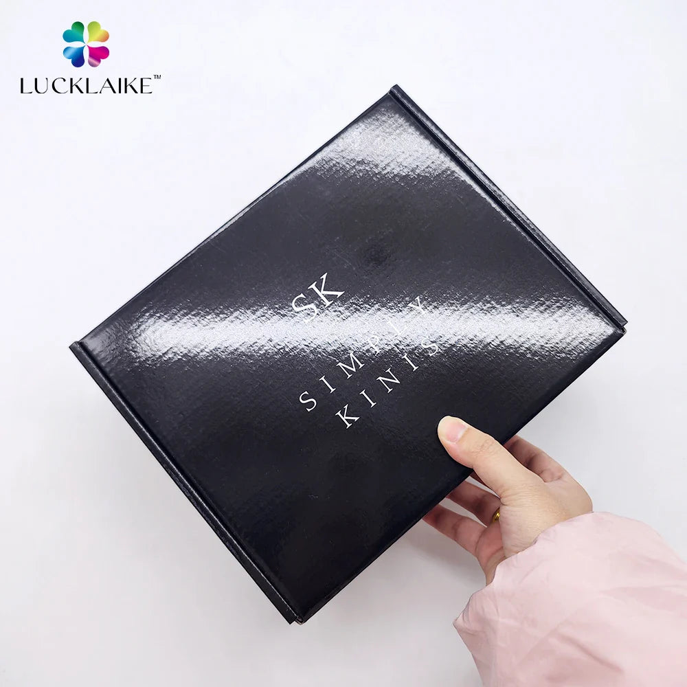 Custom Subscription Pr Corrugated Embalagem Jewelry Parcel Delivery Carton Shipping Glossy Black Mailer Boxes for Packaging